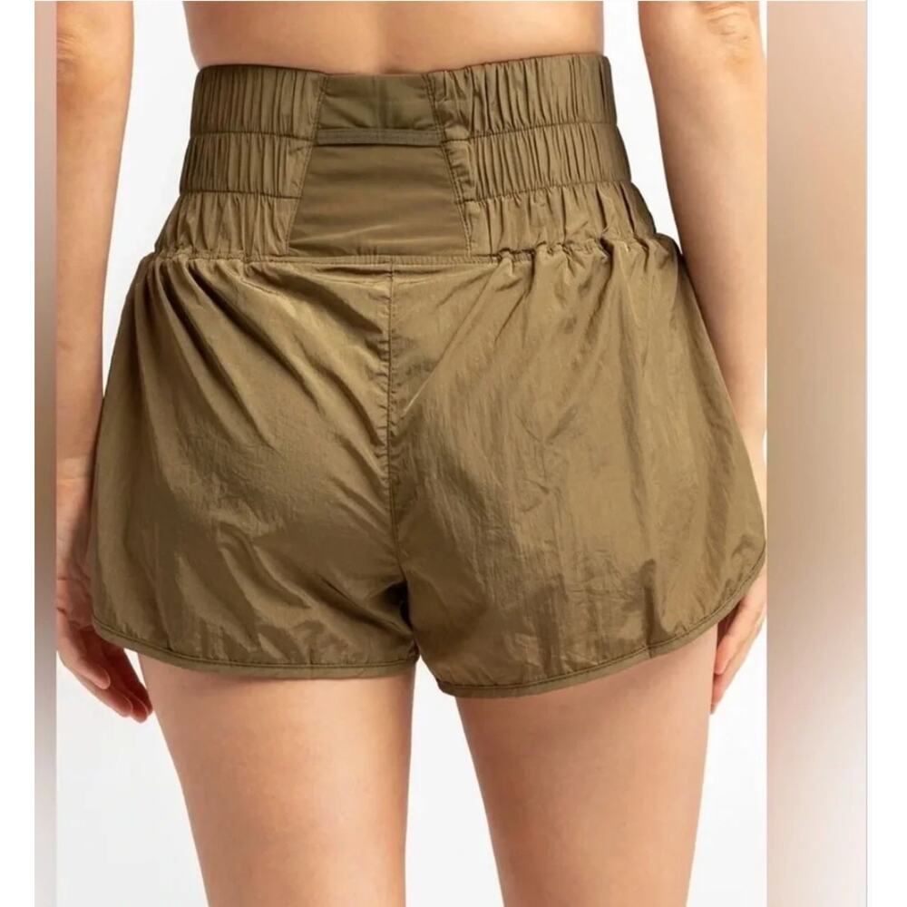 Free People Movement Way Home Olive Green Gym Shorts Small - Picture 8 of 9